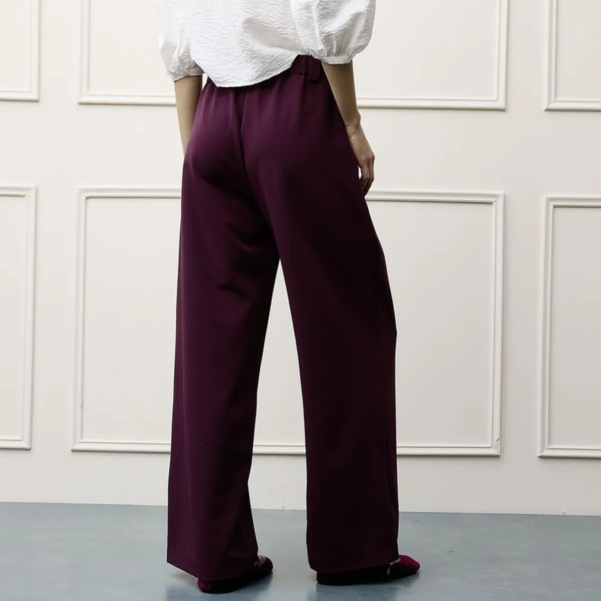 BASEMENT - Pantalón Wide leg Mujer Tiro medio Basement