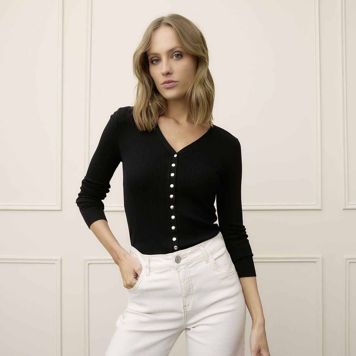 BASEMENT - Blusa Mujer Manga larga Basement