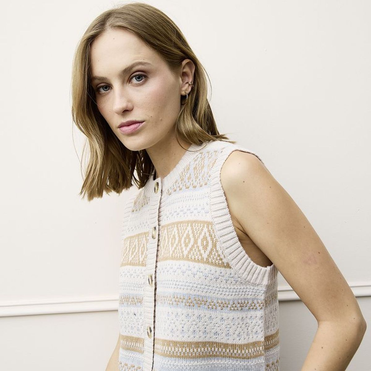 BASEMENT - Chaleco Mujer Tejido Acrílico Basement