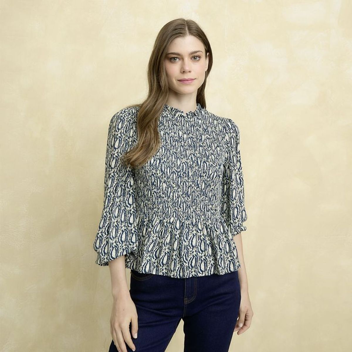UNIVERSITY CLUB - Blusa Mujer Textura Manga larga University Club