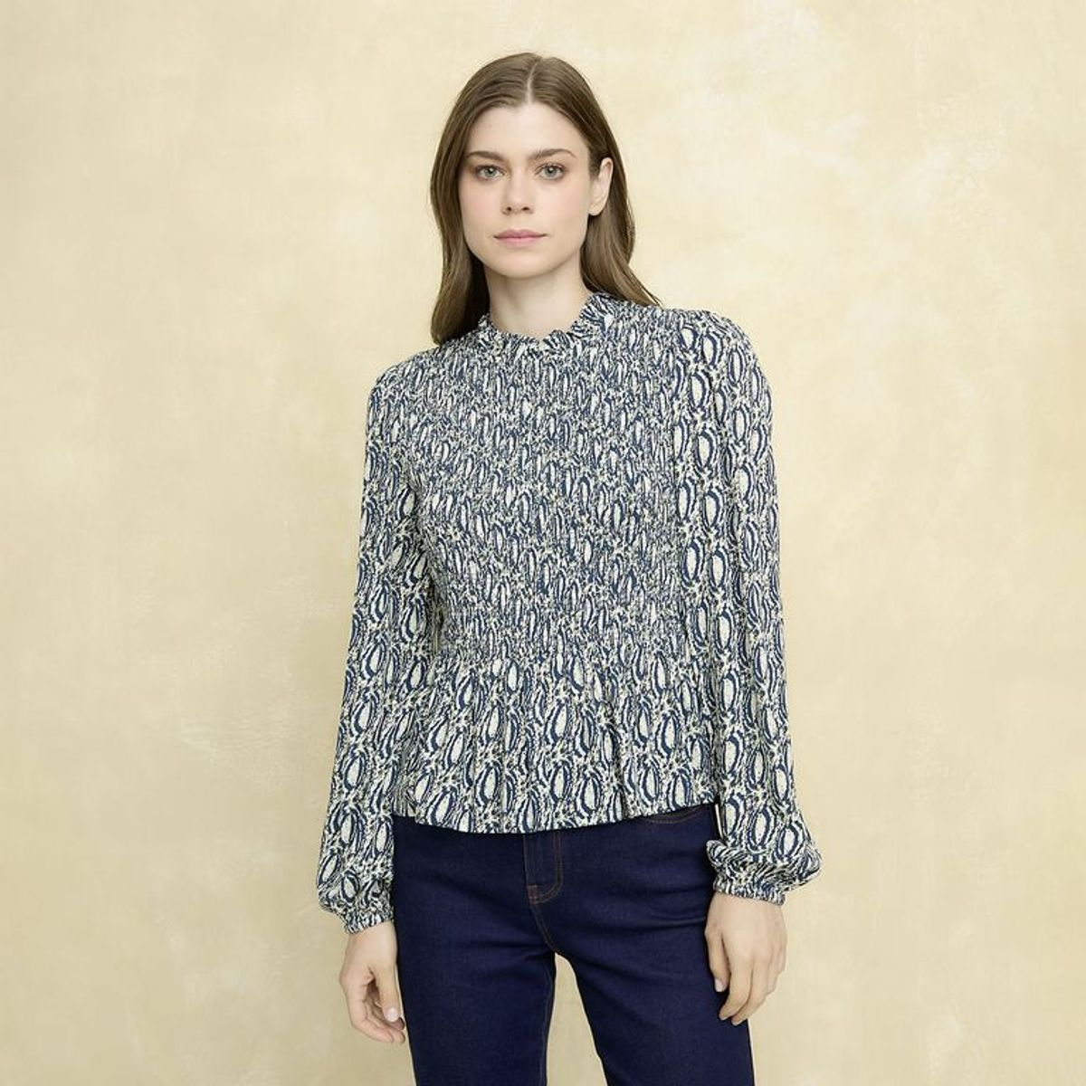 UNIVERSITY CLUB - Blusa Mujer Textura Manga larga University Club