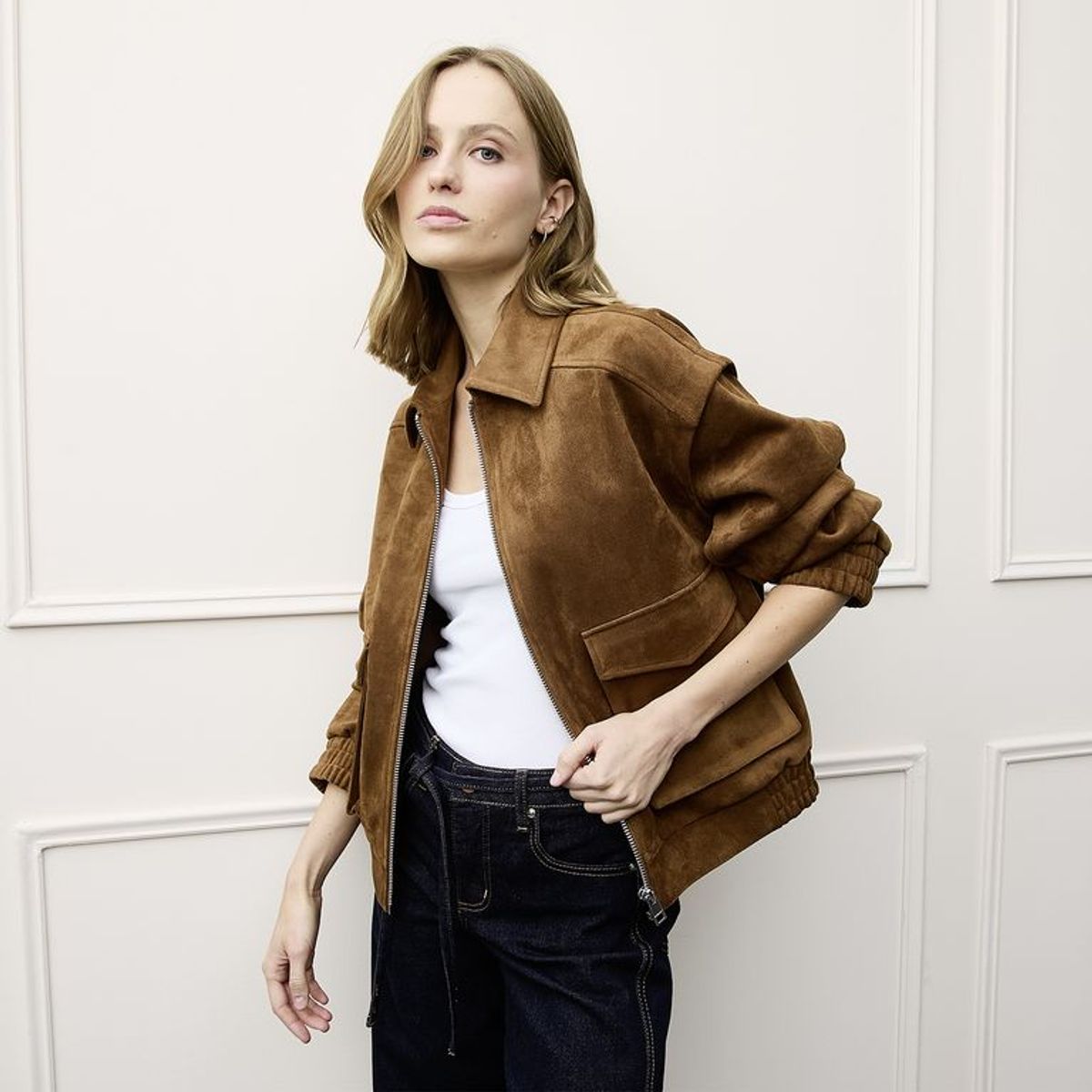 BASEMENT - Chaqueta Mujer Efecto Cuero Basement