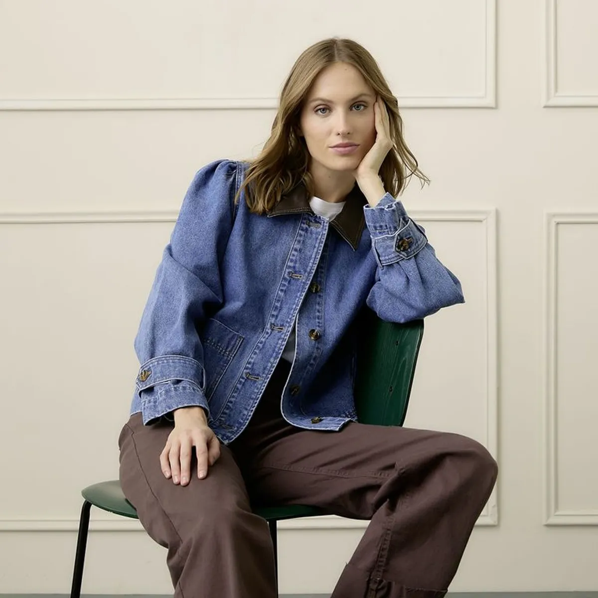 BASEMENT - Chaqueta de jean Mujer de Algodón Basement