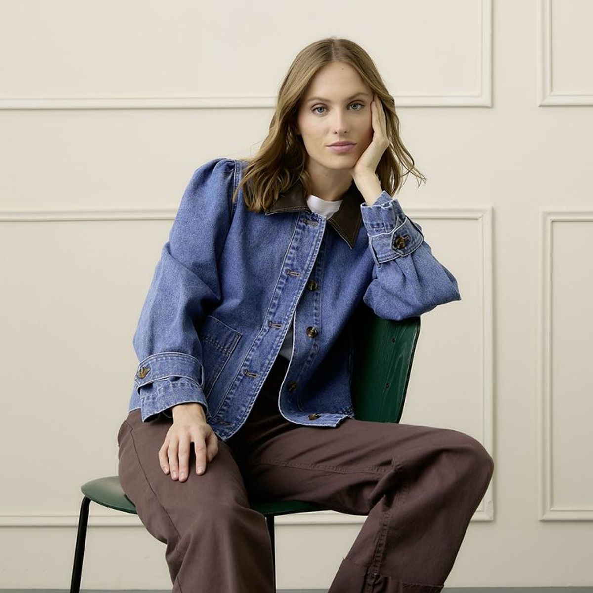 BASEMENT - Chaqueta de jean Mujer de Algodón Basement