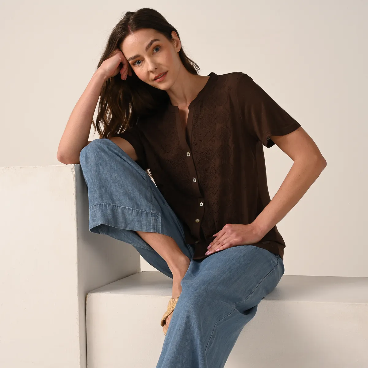 NEWPORT - Camisa Mujer Manga corta Newport