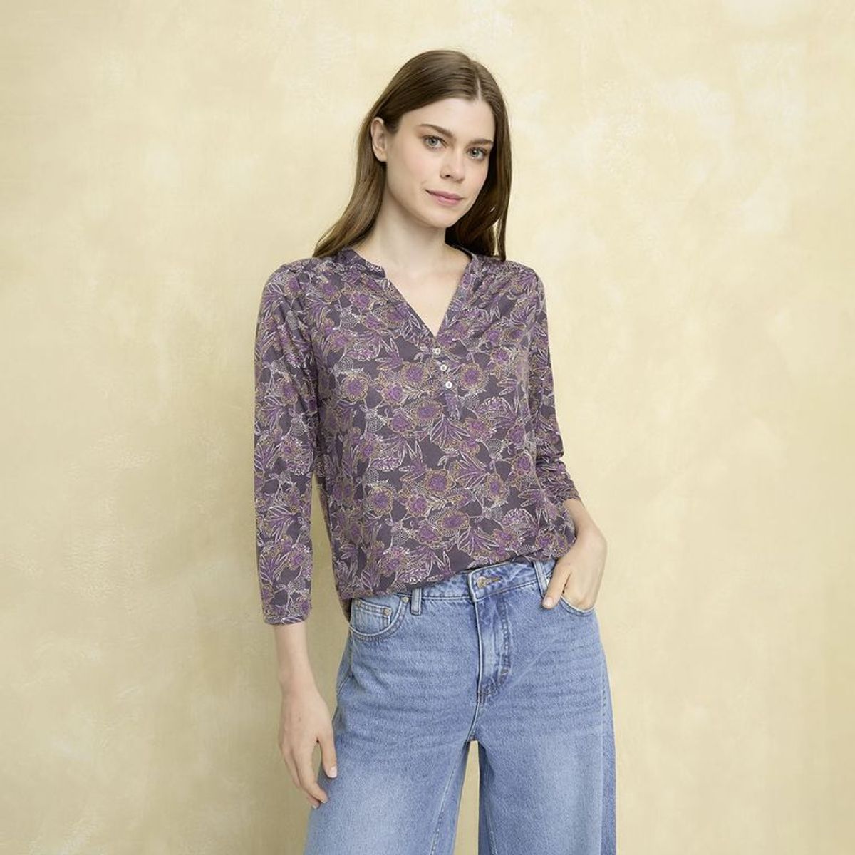 UNIVERSITY CLUB - Blusa Mujer Estampado Manga 3/4 University Club