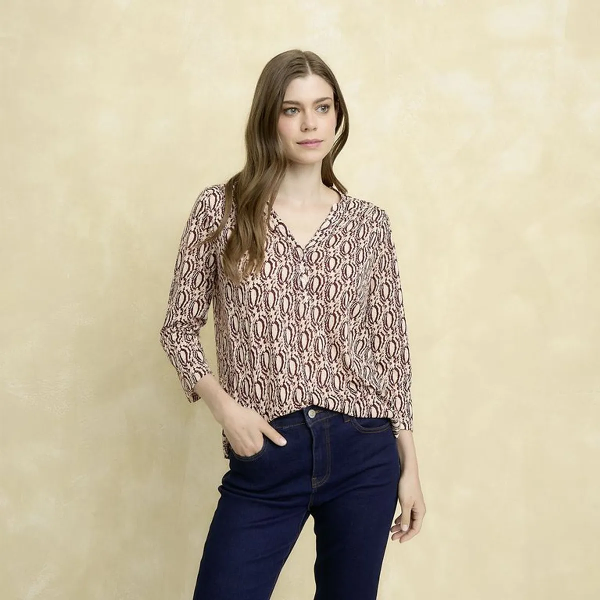 UNIVERSITY CLUB - Blusa Mujer Estampado Manga 3/4 University Club