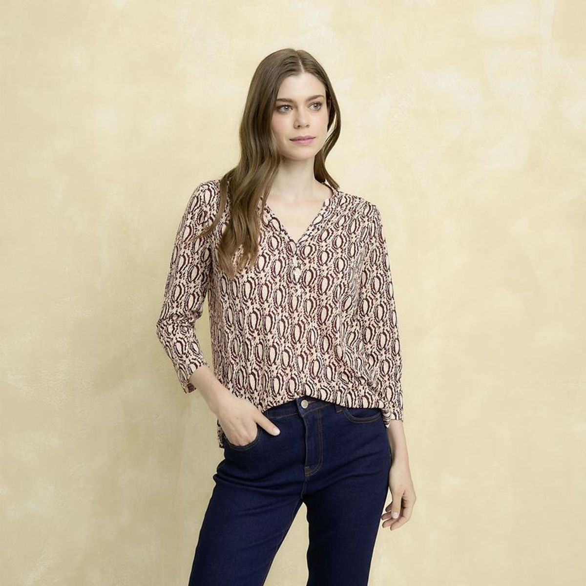 UNIVERSITY CLUB - Blusa Mujer Estampado Manga 3/4 University Club