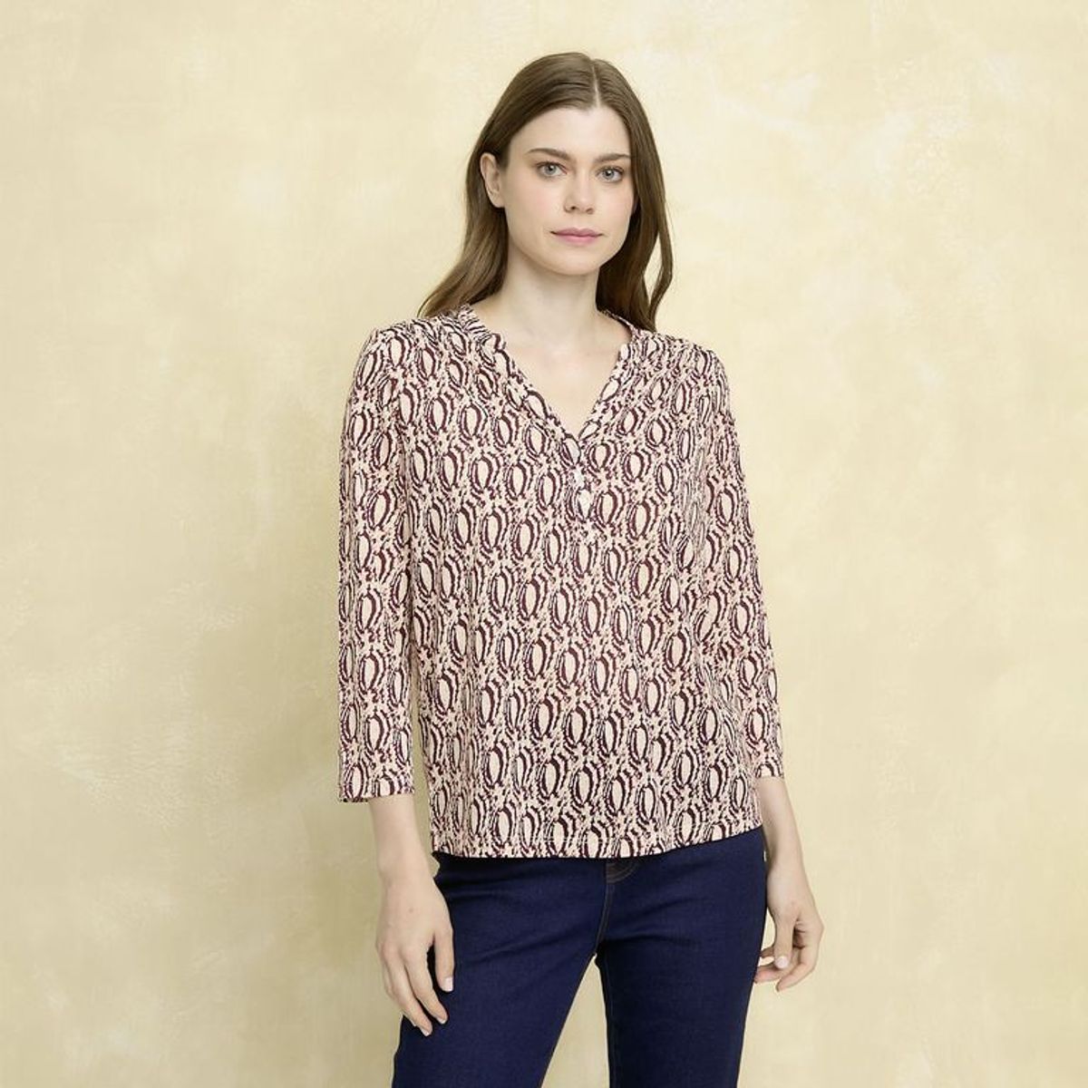 UNIVERSITY CLUB - Blusa Mujer Estampado Manga 3/4 University Club
