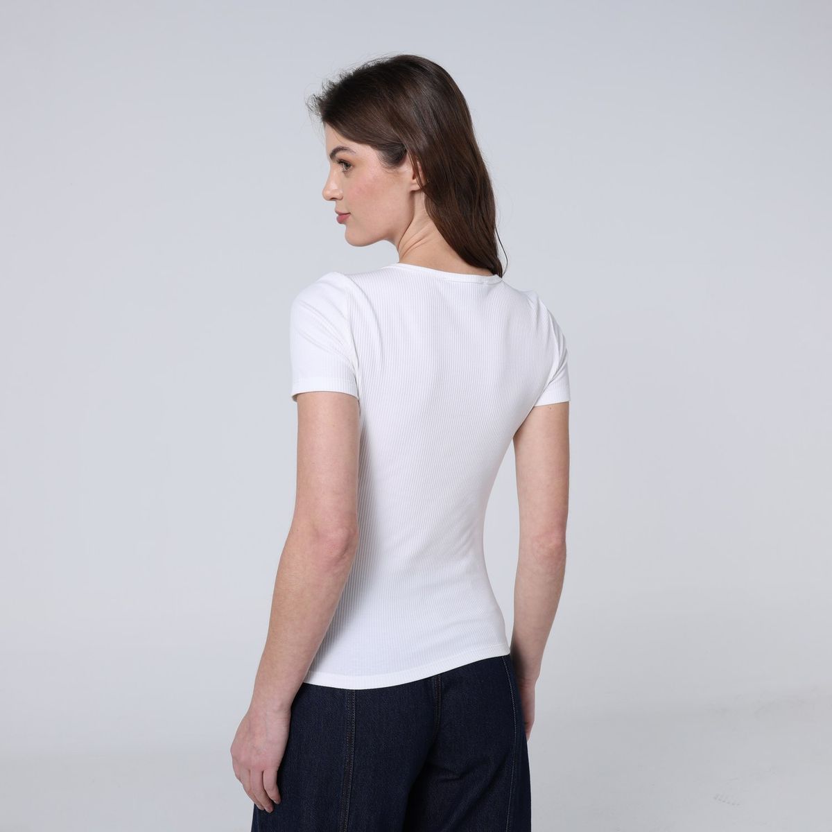 BASEMENT - Camiseta Mujer Manga corta de Algodón Basement