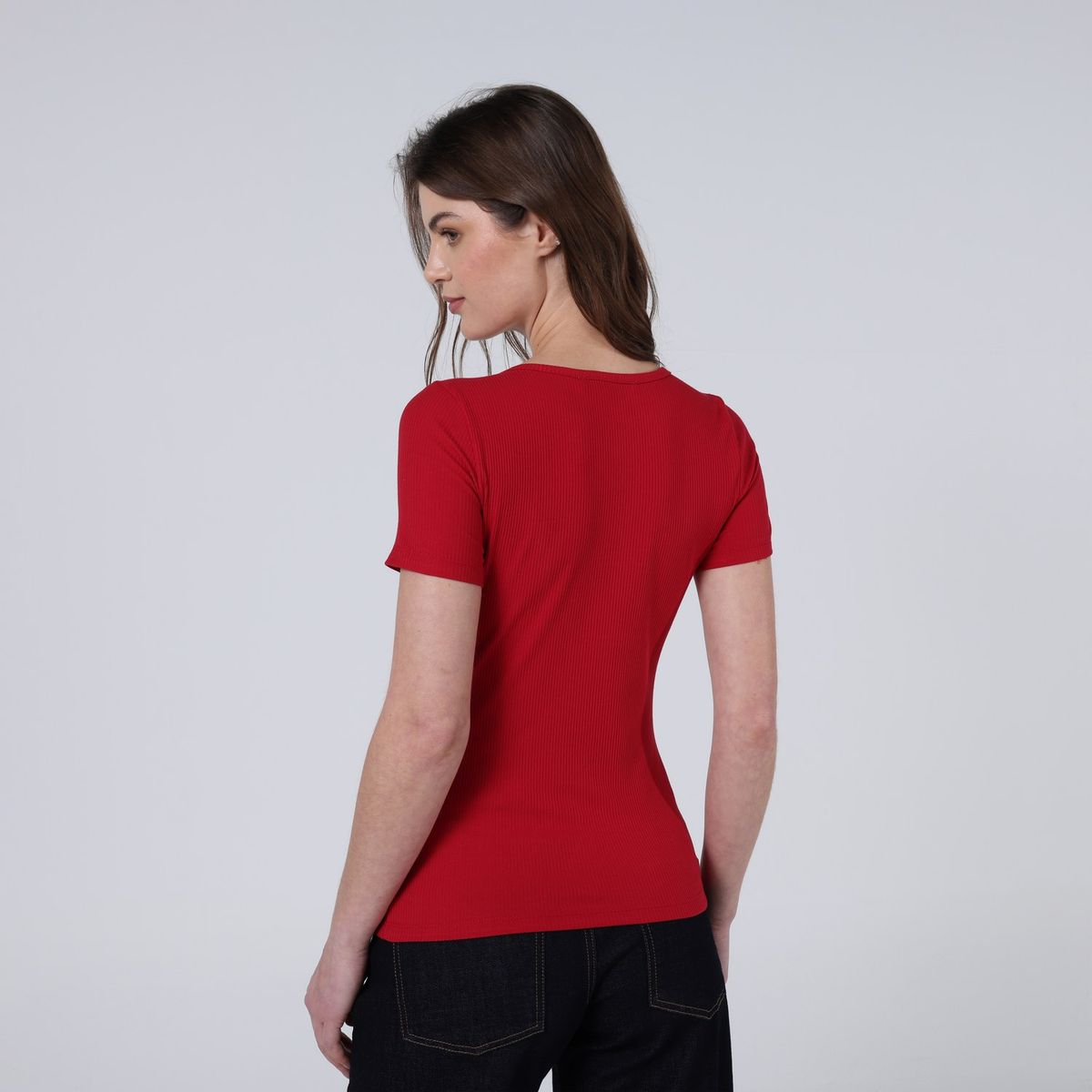 BASEMENT - Camiseta Mujer Manga corta de Algodón Basement