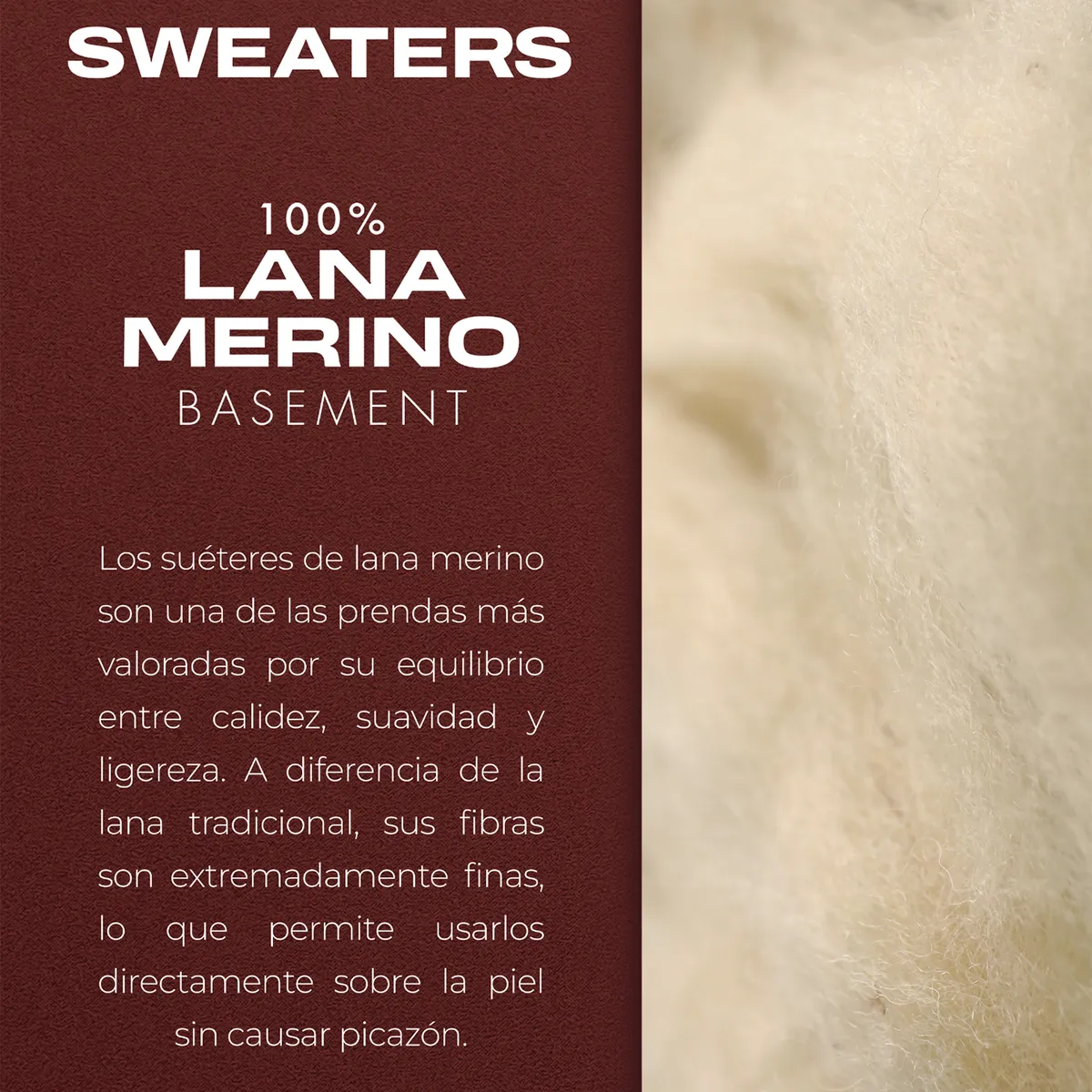 BASEMENT - Sweaters 100% Lana Merino Mujer