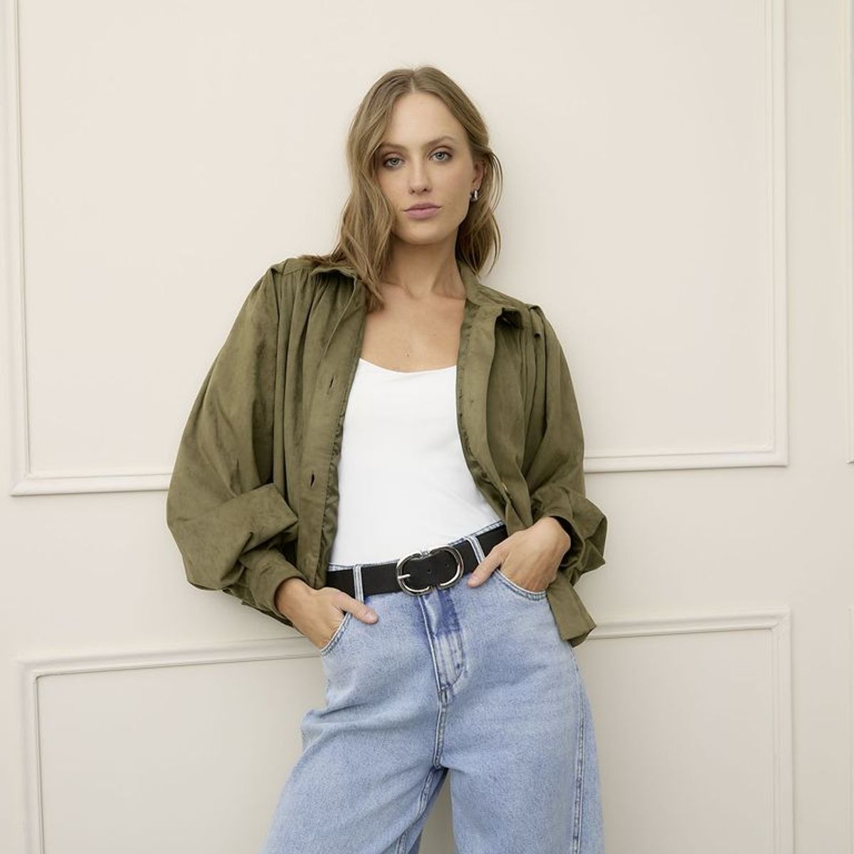 BASEMENT - Chaqueta Mujer Efecto Cuero  Basement