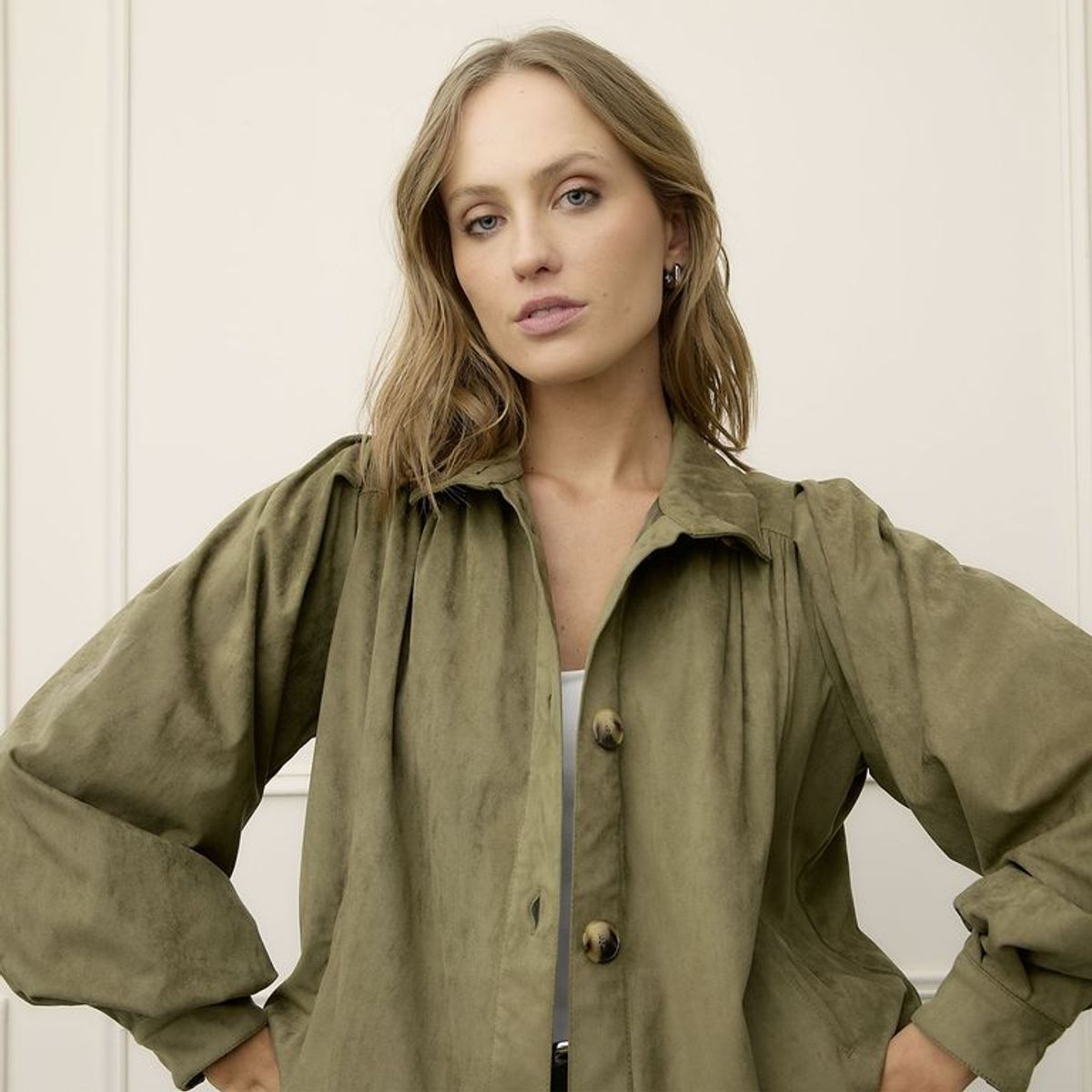 BASEMENT - Chaqueta Mujer Efecto Cuero  Basement