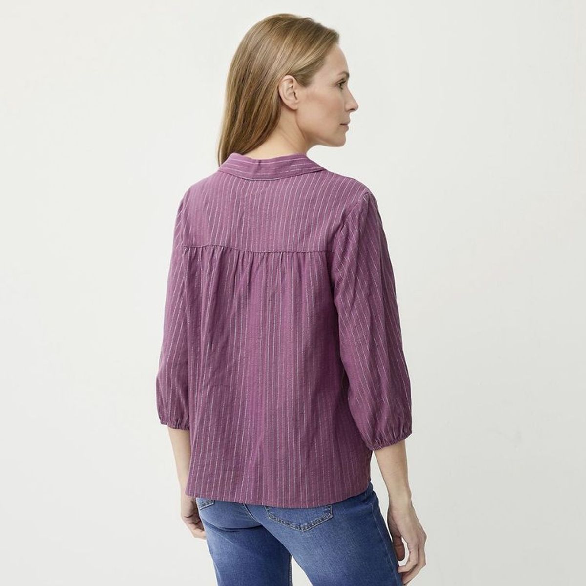 NEWPORT - Blusa Mujer Manga 3/4de Algodón Newport