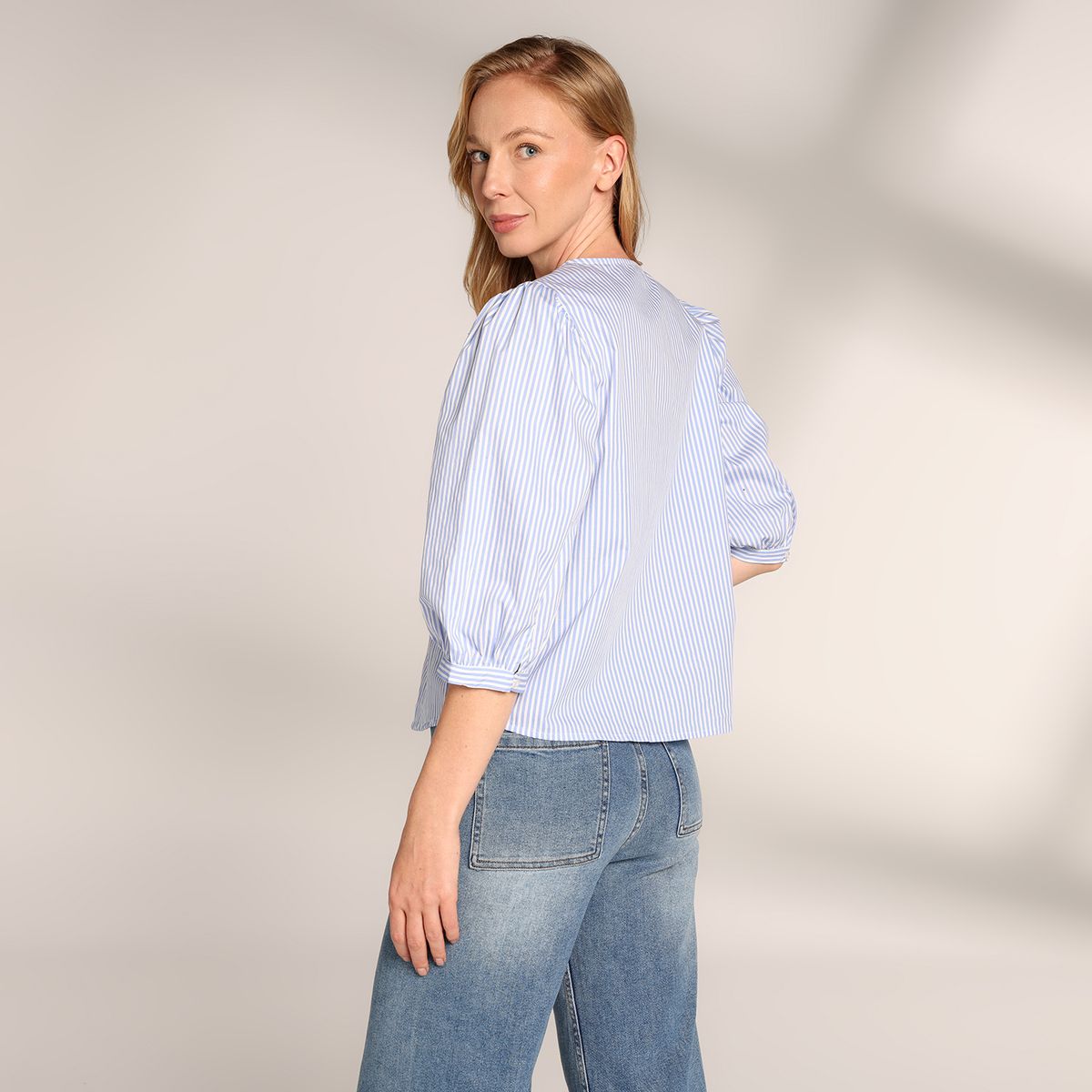 NEWPORT - Blusa Mujer Manga 3/4 de Algodón Newport