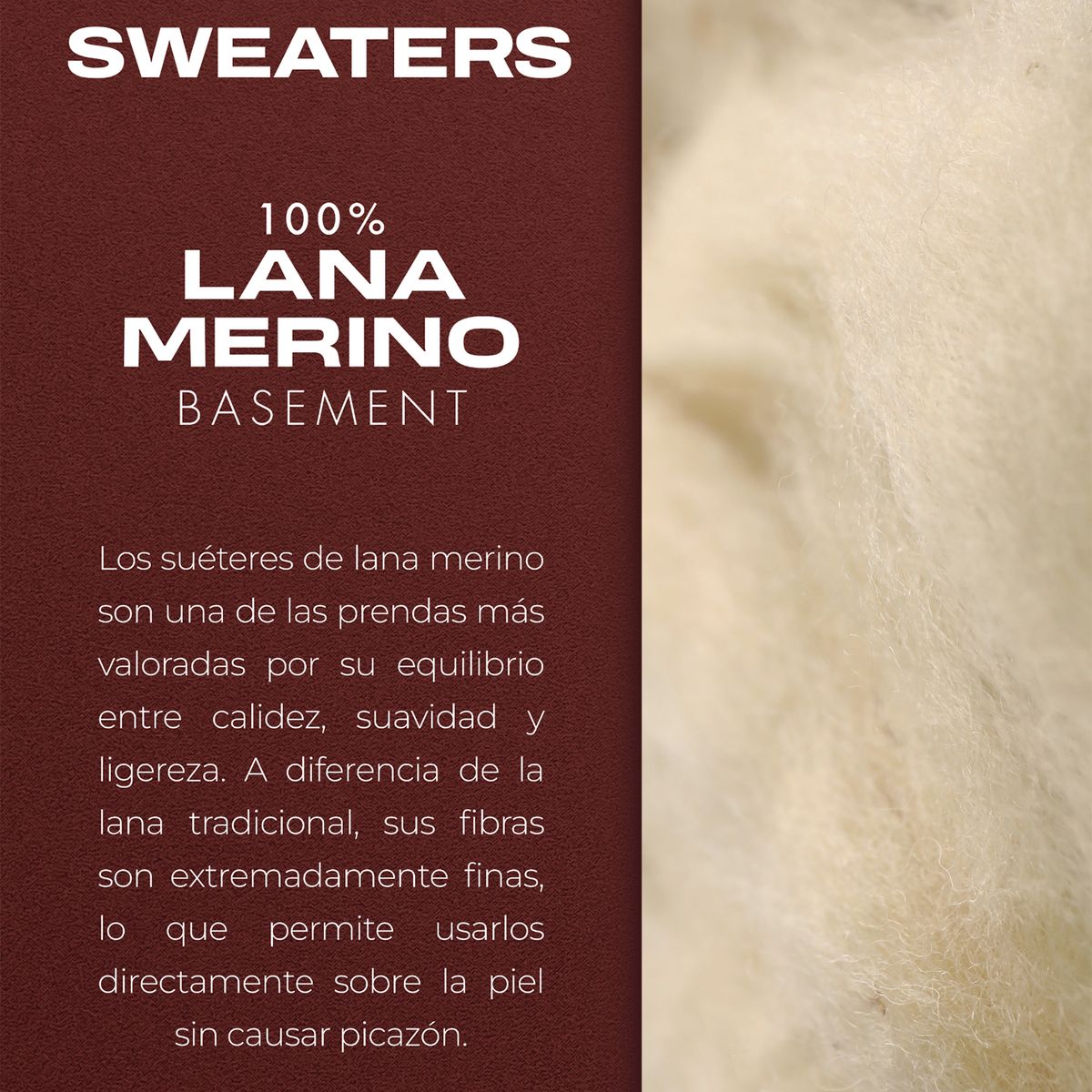BASEMENT - Sweaters 100% Lana Merino Mujer