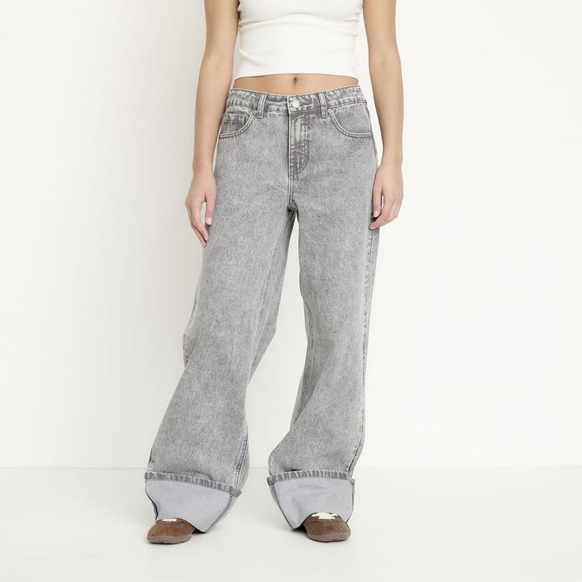 SYBILLA - Jean Wide Leg Para Mujer De Algodón Sybilla