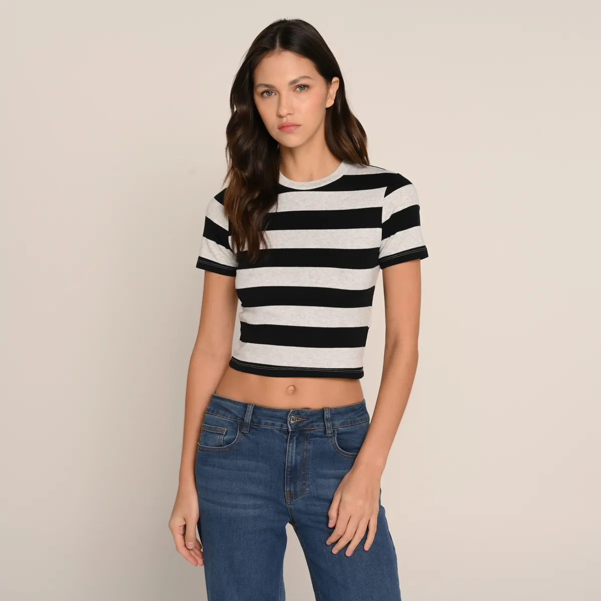 SYBILLA - Blusa Mujer Manga corta de Algodón Sybilla