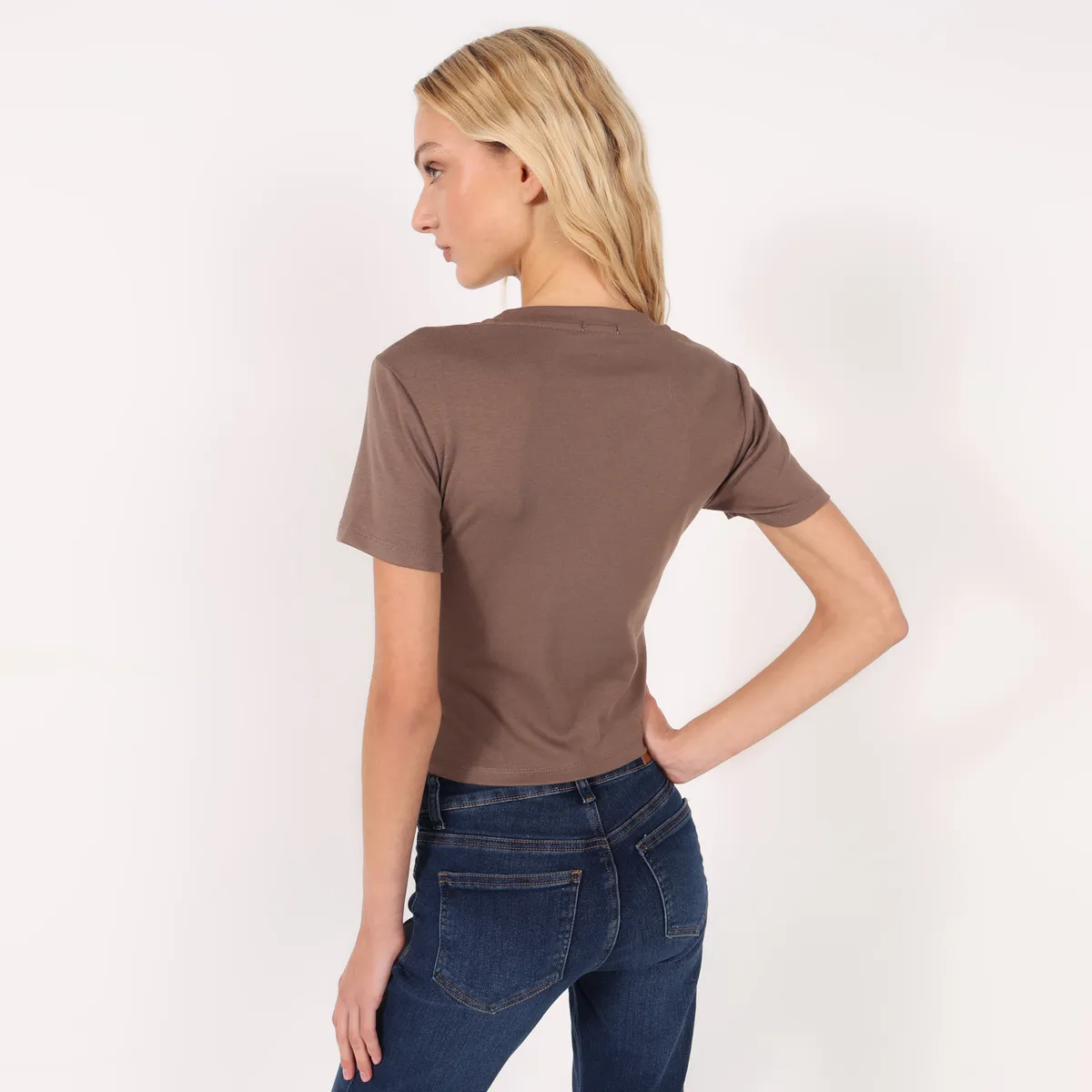 SYBILLA - Blusa Mujer Manga corta de Algodón Sybilla