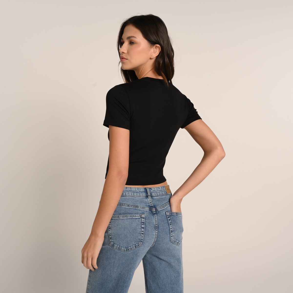 SYBILLA - Blusa Mujer Manga corta de Algodón Sybilla