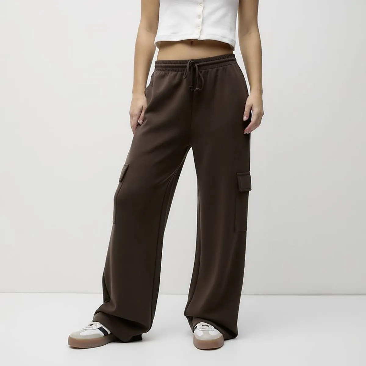 SYBILLA - Pantalón Cargo Mujer Tiro medio Sybilla