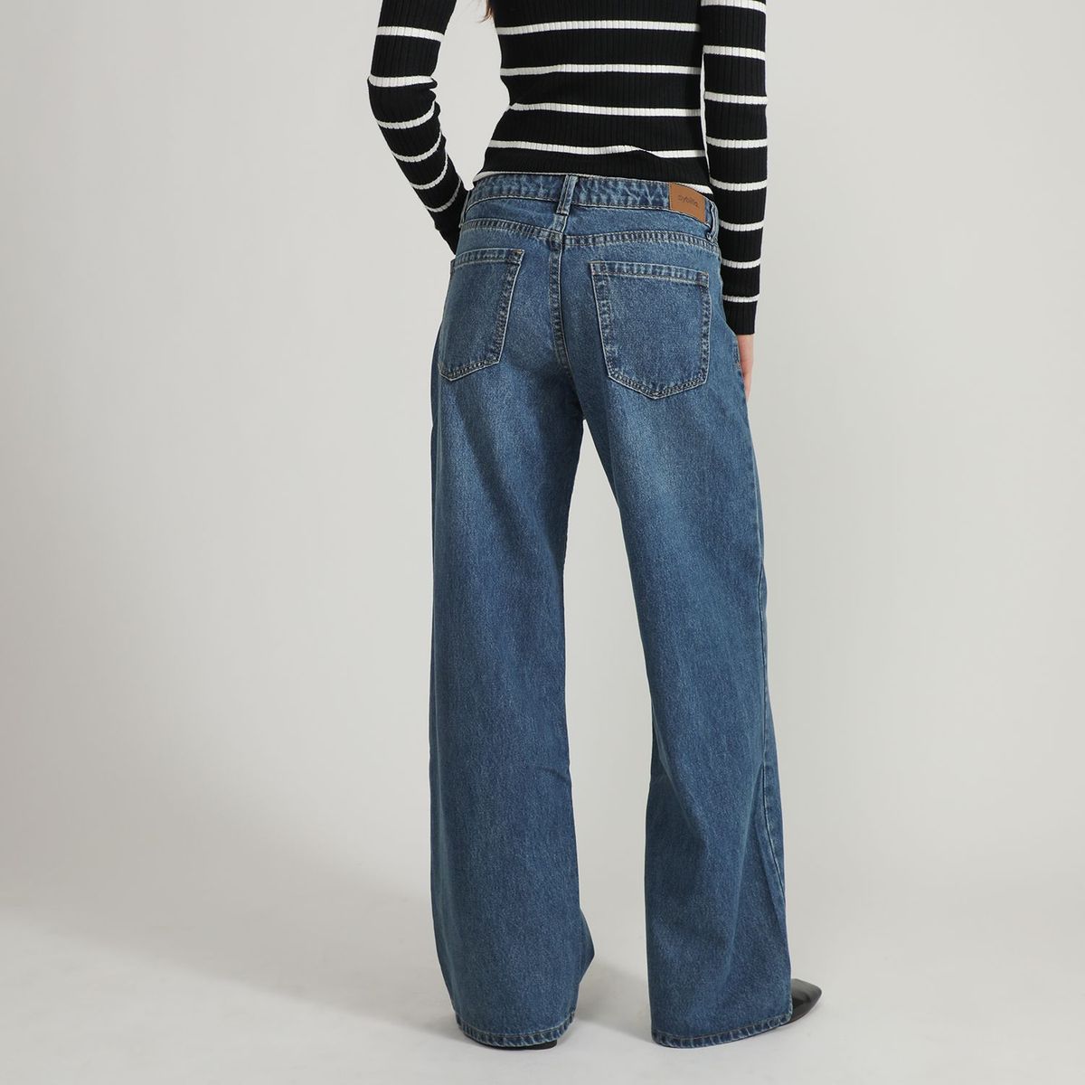 SYBILLA - Jean Wide leg Mujer Tiro medio Sybilla