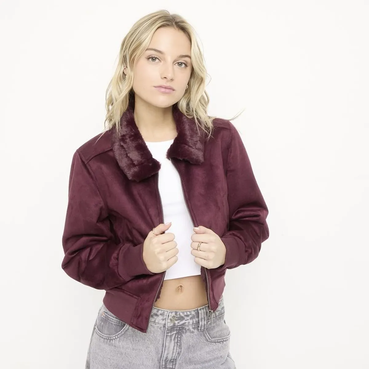 SYBILLA - Chaqueta Efecto cuero Mujer Sybilla
