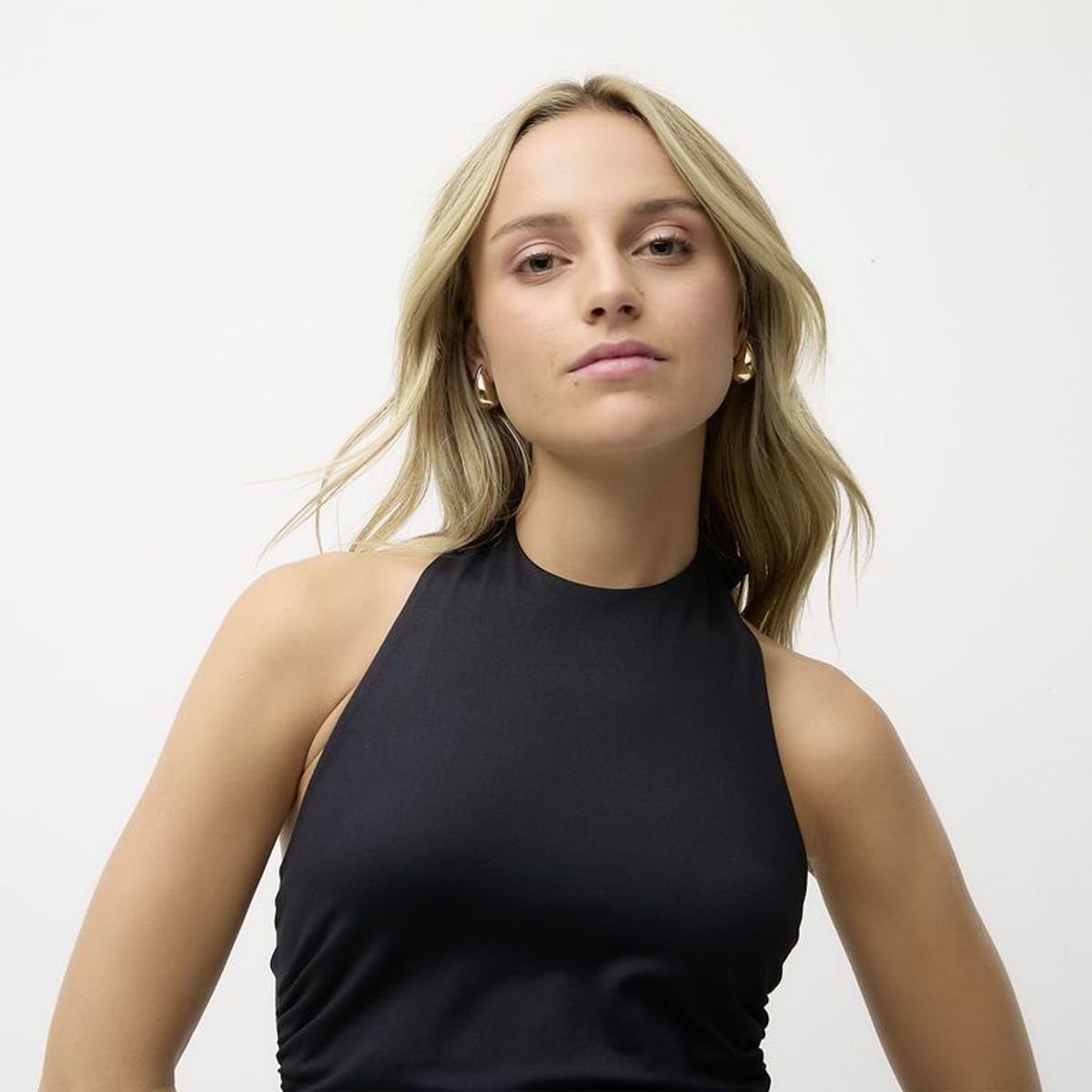 SYBILLA - Blusa Mujer Sin mangas de Algodón Sybilla