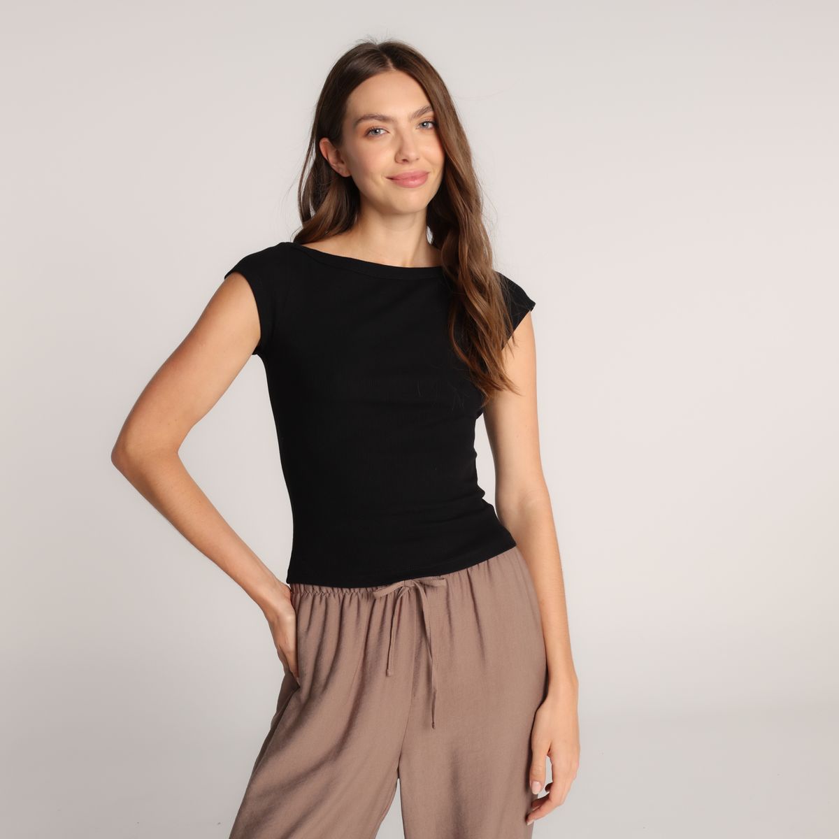 SYBILLA - Camiseta Mujer Manga corta de Algodón Sybilla