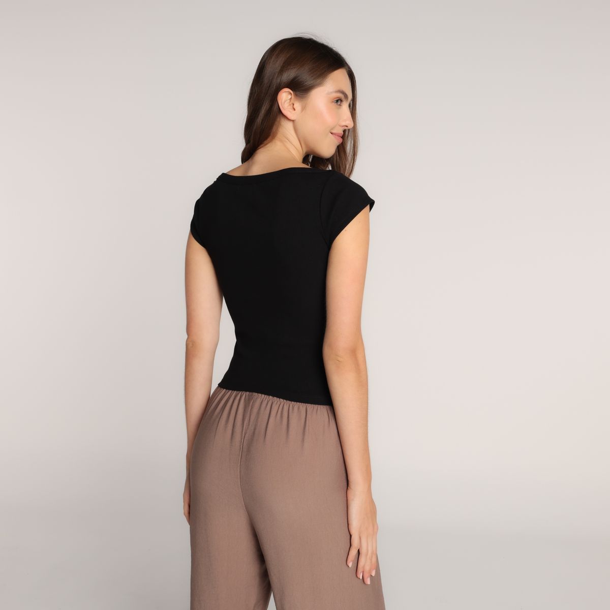 SYBILLA - Camiseta Mujer Manga corta de Algodón Sybilla