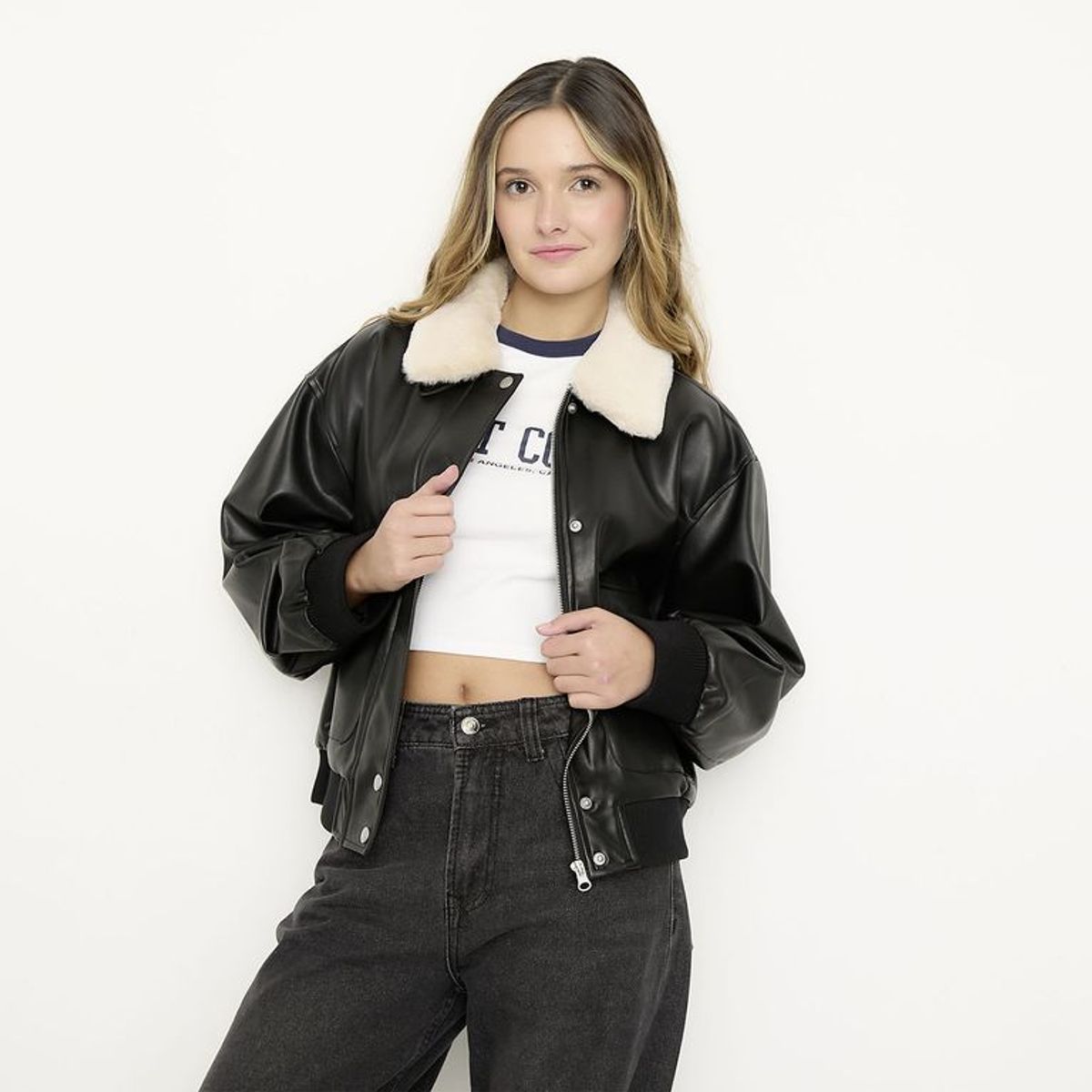 SYBILLA - Chaqueta Efecto Cuero Mujer Sybilla