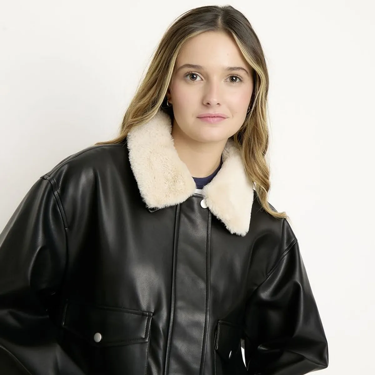 SYBILLA - Chaqueta Efecto Cuero Mujer Sybilla