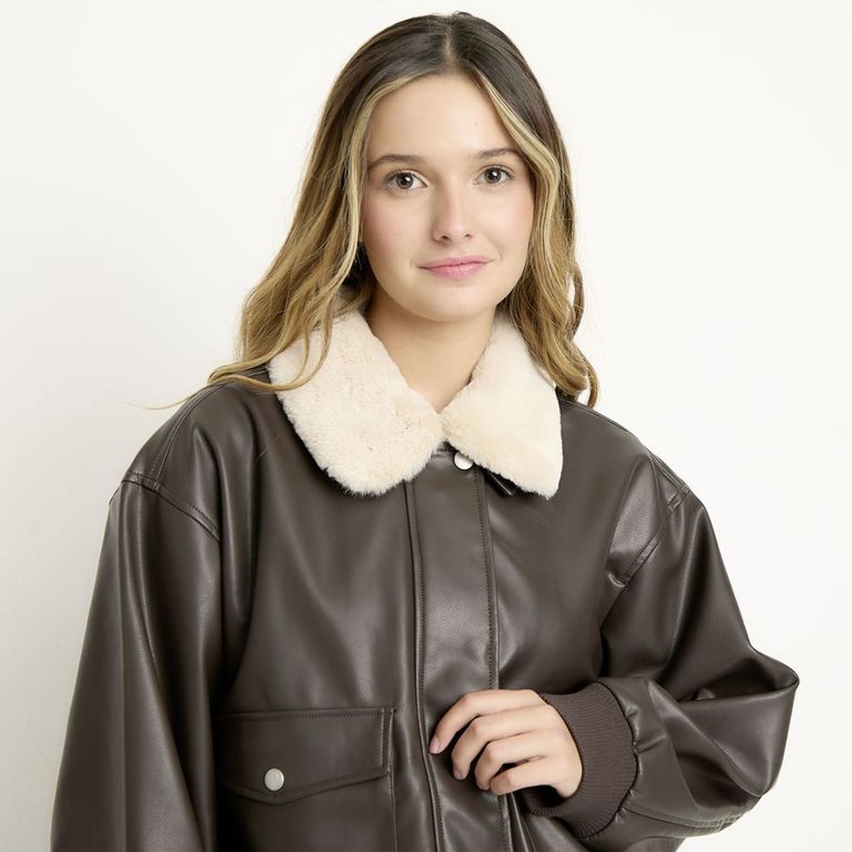 SYBILLA - Chaqueta Efecto Cuero Mujer Sybilla