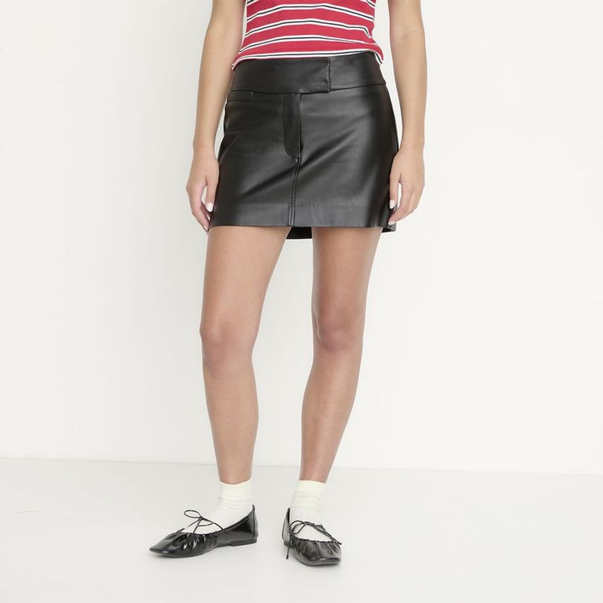 SYBILLA - Falda Mini Mujer Efecto cuero Sybilla