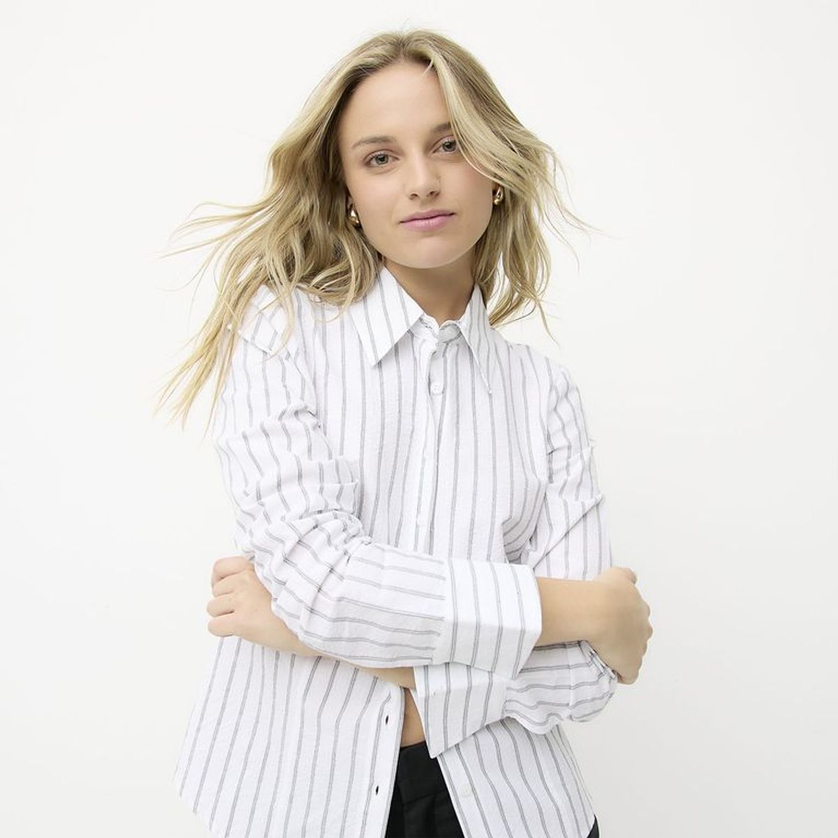 SYBILLA - Camisa Mujer Manga larga de Algodón Sybilla