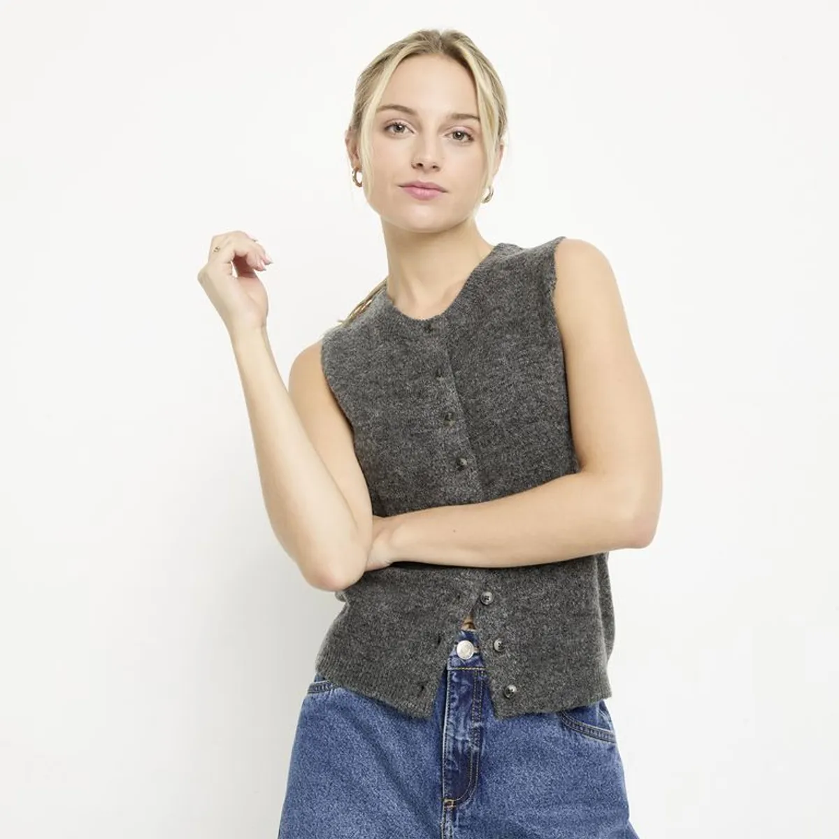 SYBILLA - Chaleco Mujer Tejido Sybilla