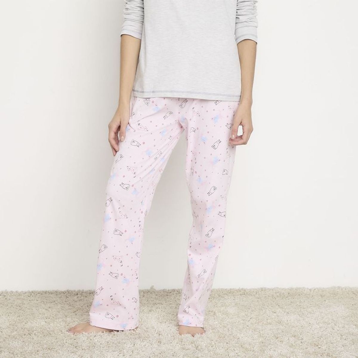 SYBILLA - Pantalón de pijama para Mujer de Algodón Sybilla