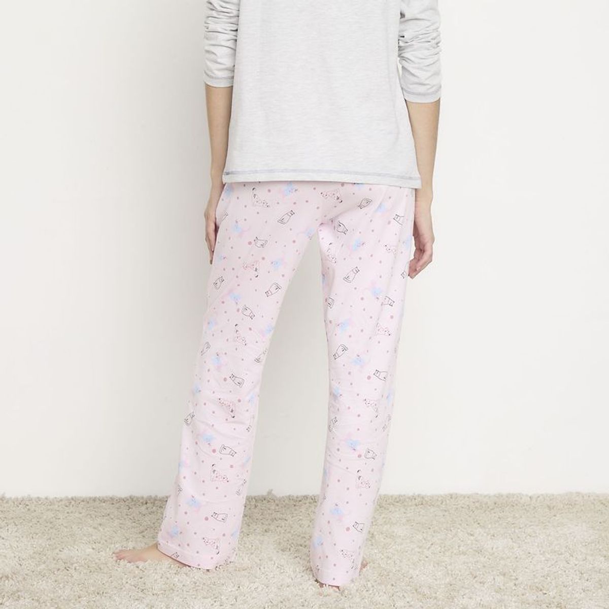 SYBILLA - Pantalón de pijama para Mujer de Algodón Sybilla
