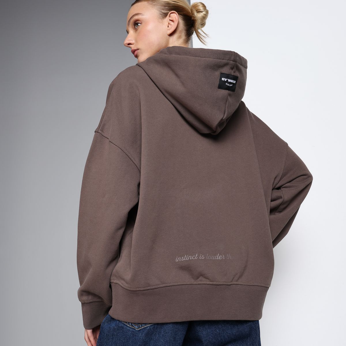 DENIMLAB - Hoodie Mujer con Estampado de Algodón Denimlab