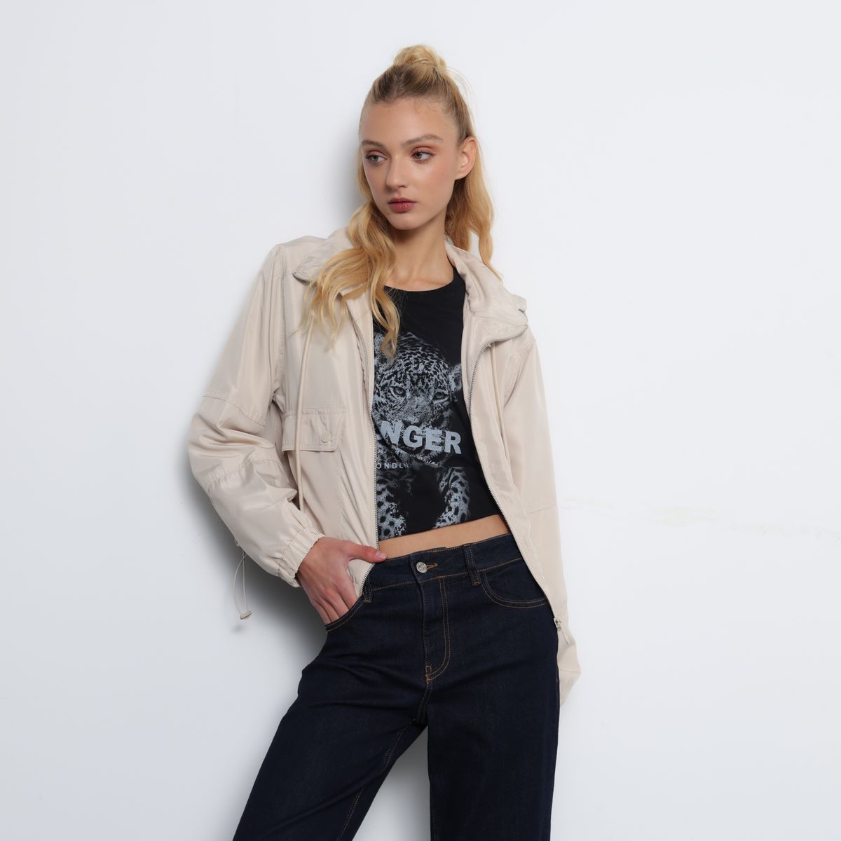 DENIMLAB - Cortaviento Mujer Con capota Denimlab
