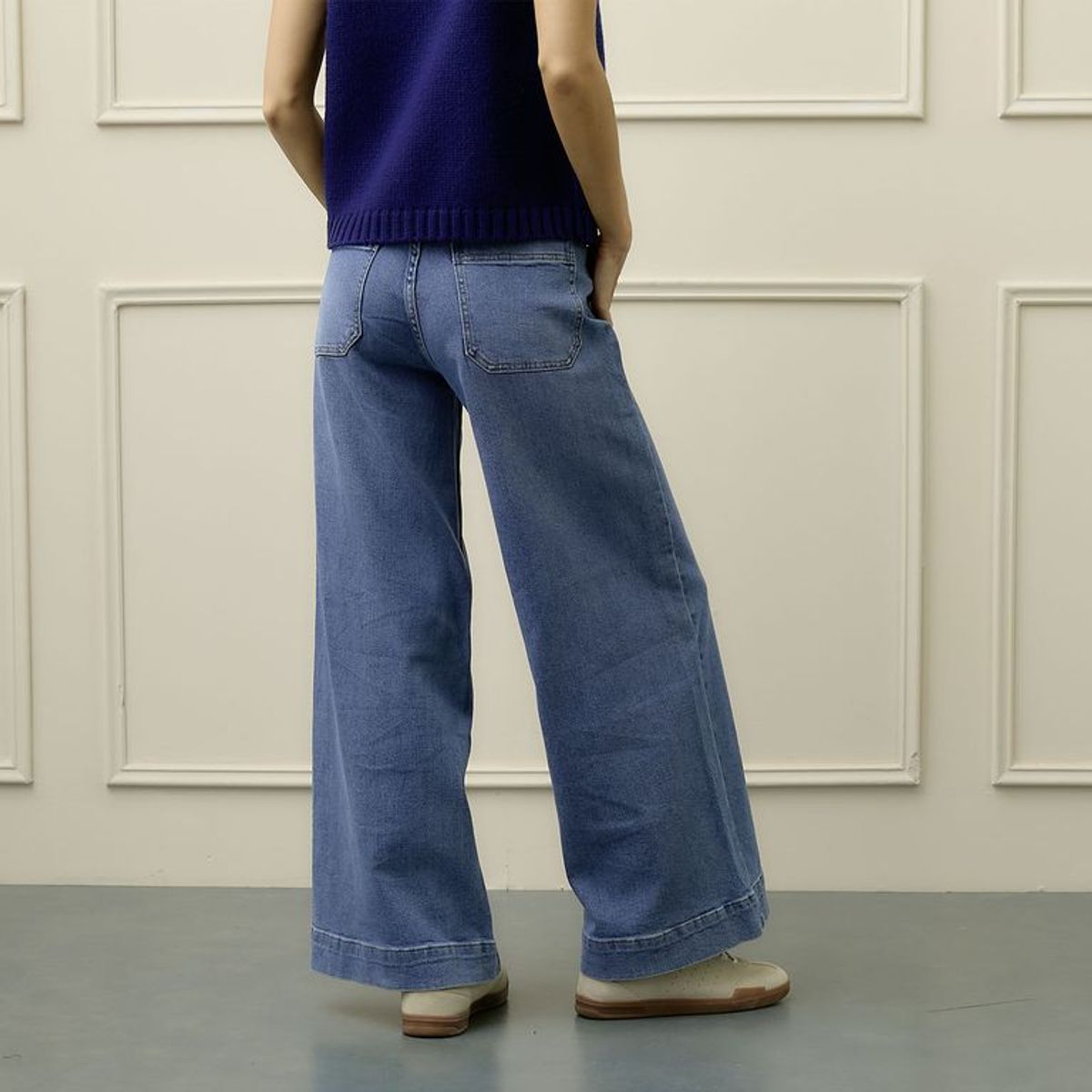 BASEMENT - Jean Wide leg Mujer Tiro medio Basement