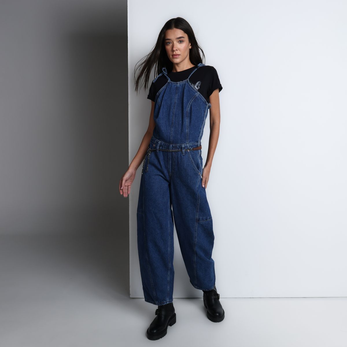  - Enterizo Recto Mujer de Algodón Denimlab