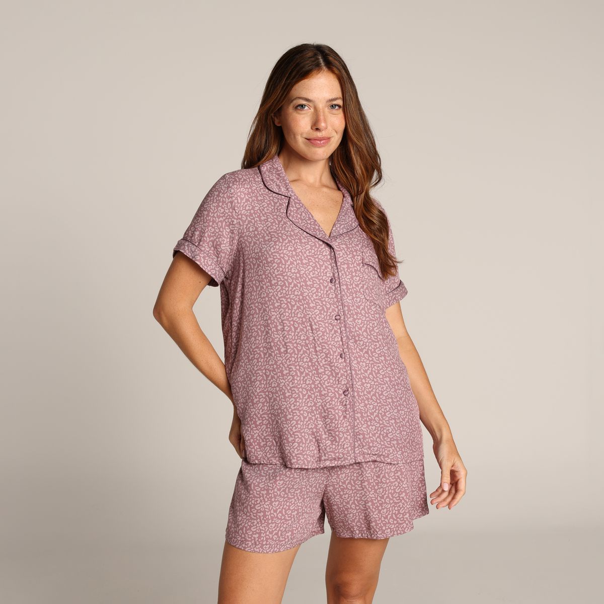 BLUE - Pijama completa para Mujer Manga larga con Estampado Blu