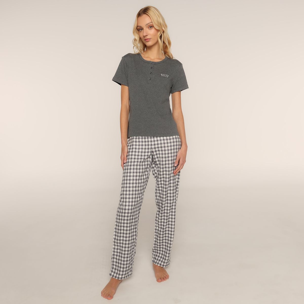 SYBILLA - Pijama completa con pantalón Mujer de Algodón Sybilla
