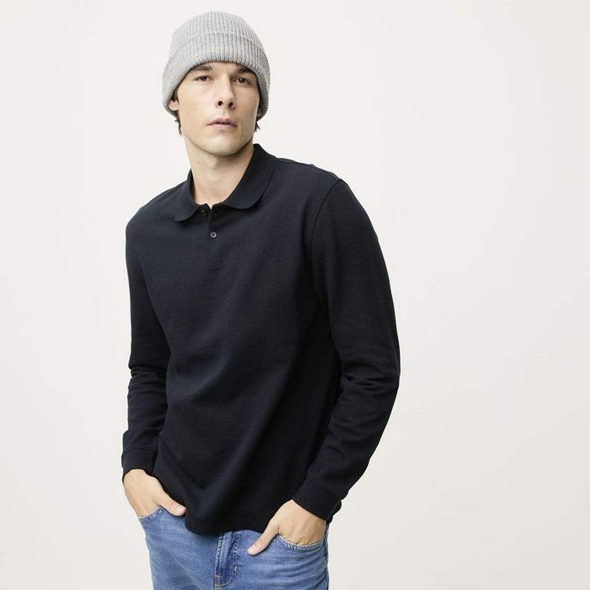 BASEMENT - Camiseta polo Hombre Manga larga de Algodón Basement
