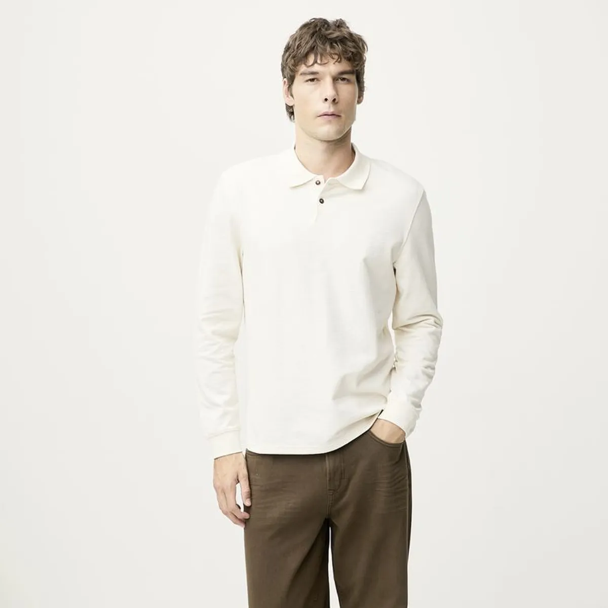 BASEMENT - Camiseta polo Hombre Manga larga de Algodón Basement