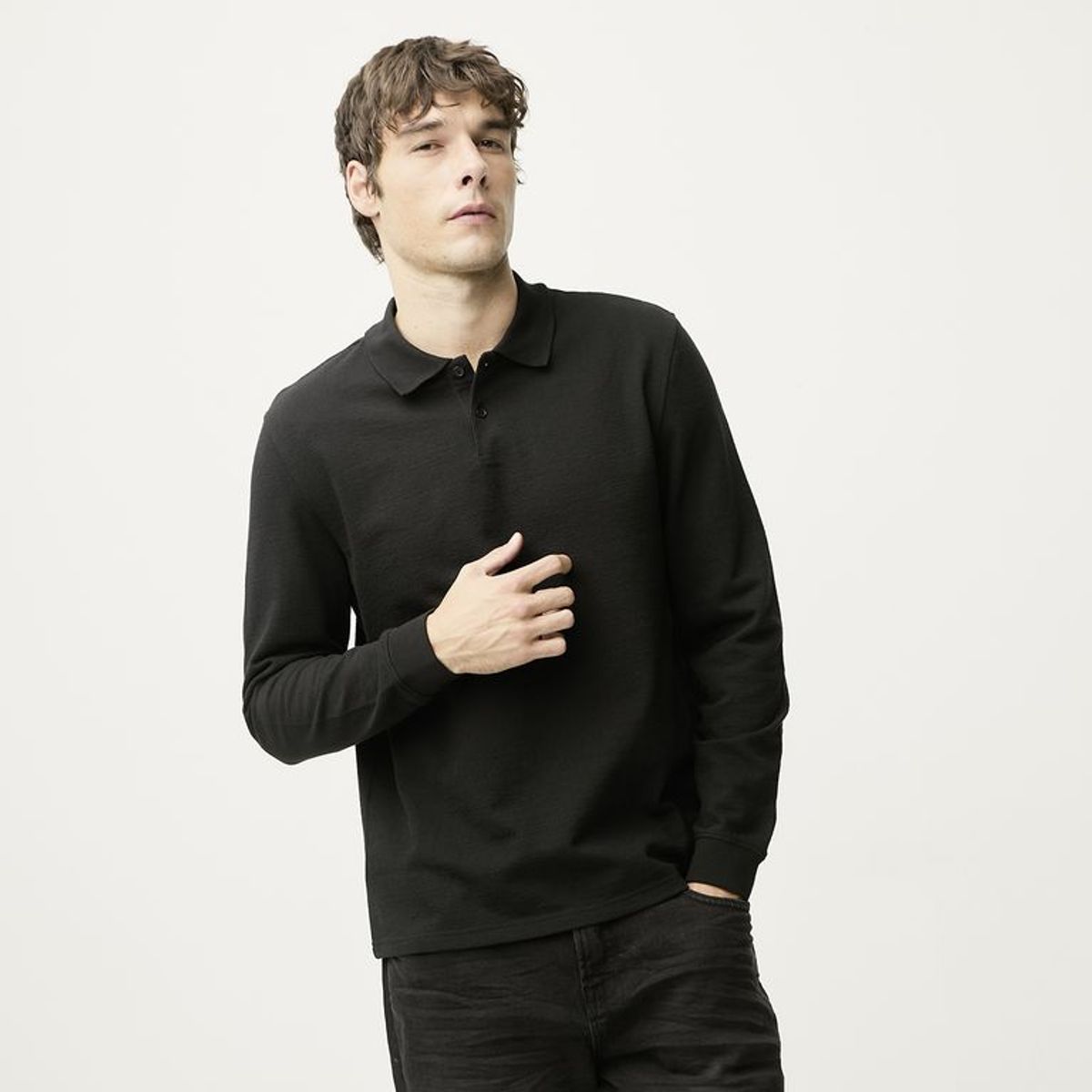 BASEMENT - Camiseta polo Hombre Manga larga de Algodón Basement