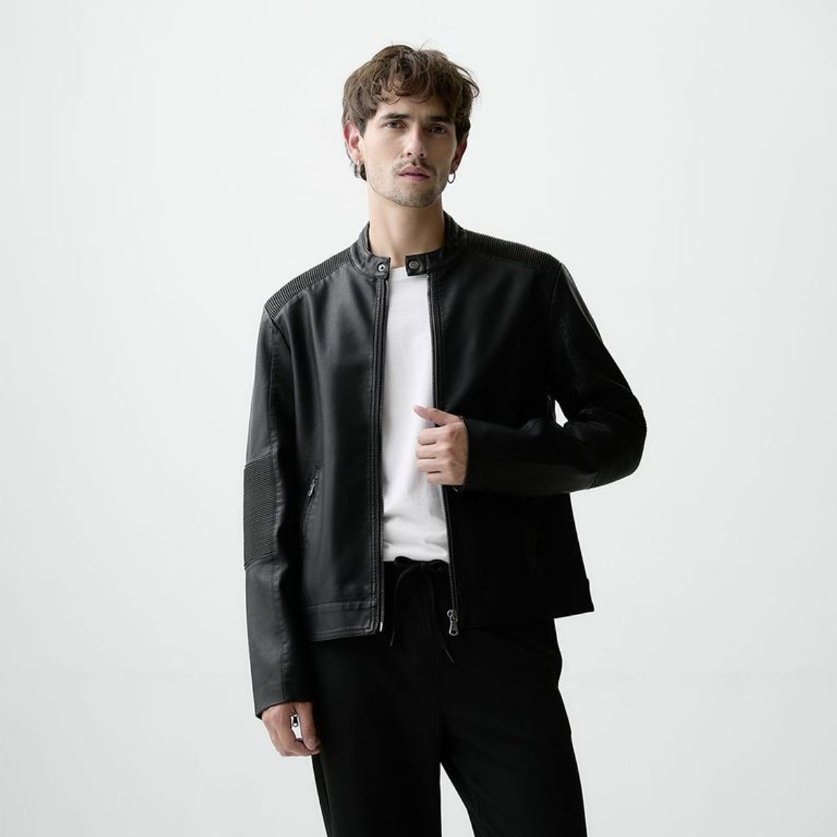 BASEMENT - Chaqueta de Cuero Hombre Basement