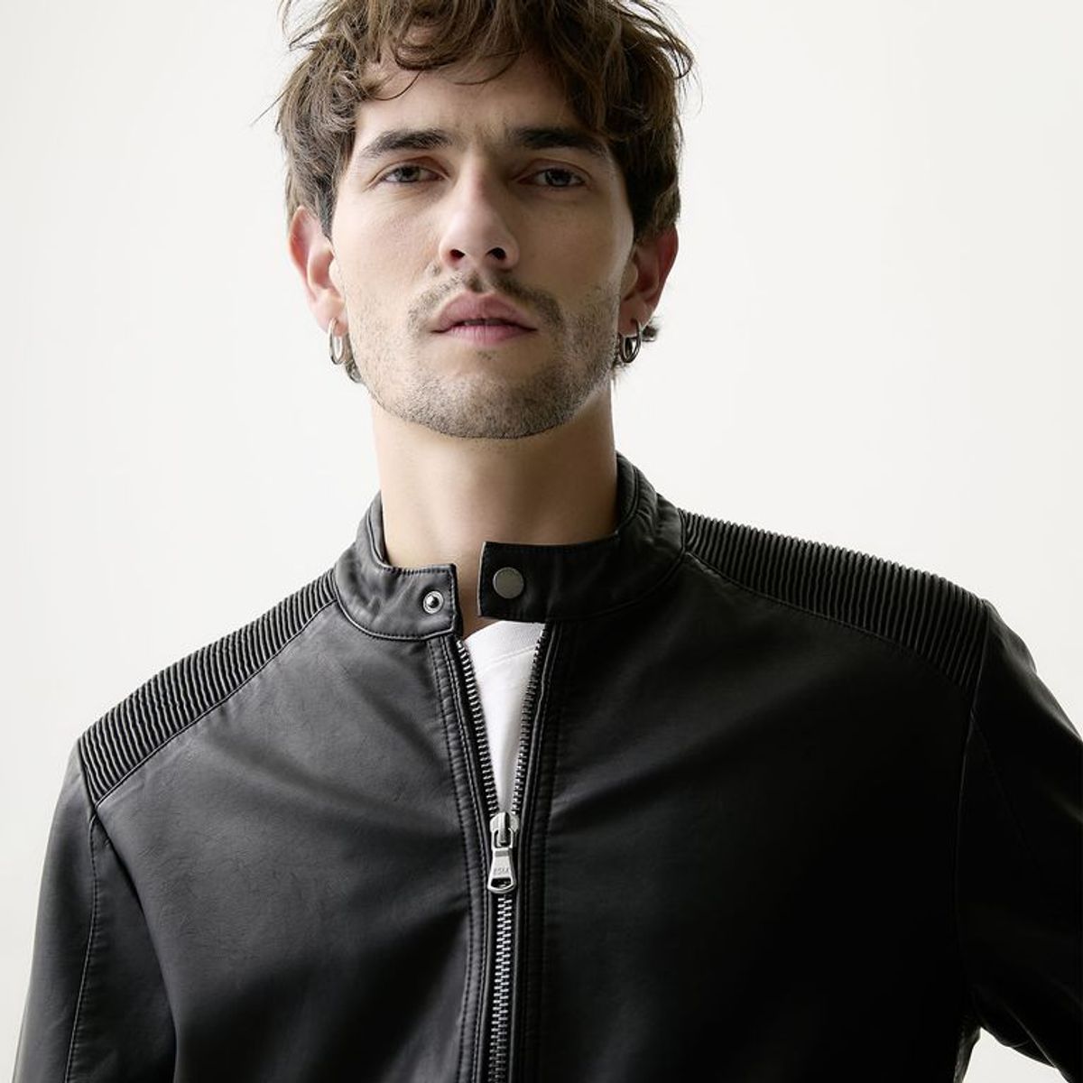 BASEMENT - Chaqueta de Cuero Hombre Basement